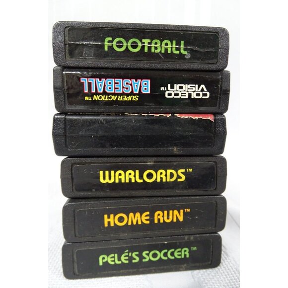 Atari Games Lot of 6 Home Run Warlords Peles Soccer Baseball River Raid Football - Picture 5 of 5